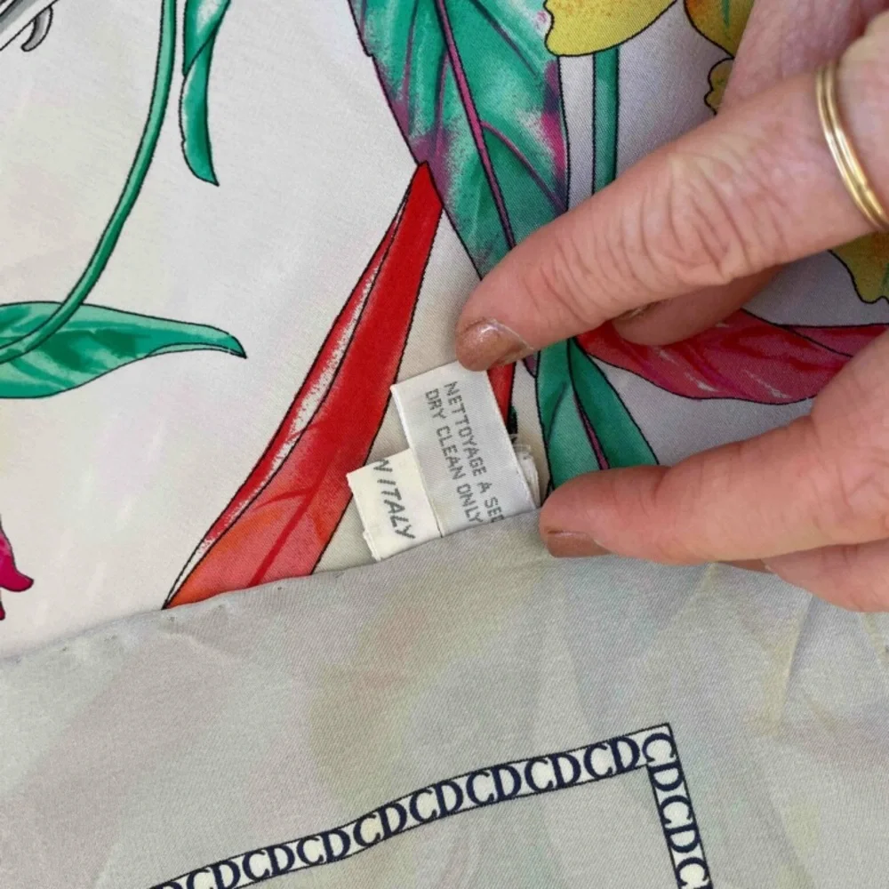 DIOR authentic Silk Scarf/Wrap -35”x35” 100% silk Made in Italy